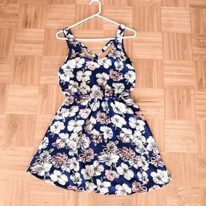 Blue Floral mini dress